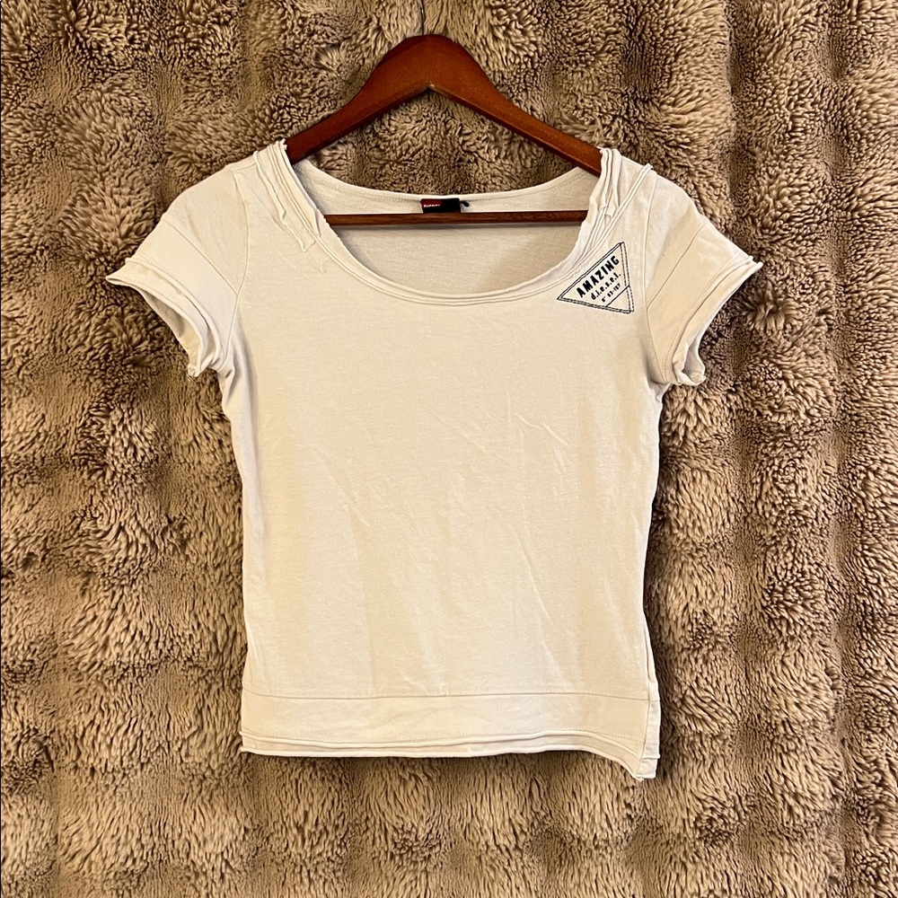 Diesel White Short Sleeve Top